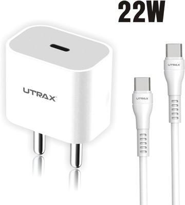 UTRAX 3 A Wall Charger for Mobile with Detachable Cable(White)