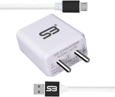 shopbucket 18 W Quick Charge 3.4 A Wall Charger for Mobile with Detachable Cable(White, Cable Included)
