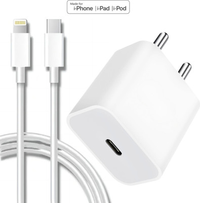 RoarX 20 W Quick Charge 3 A Wall Charger for Mobile with Detachable Cable(White, Cable Included)