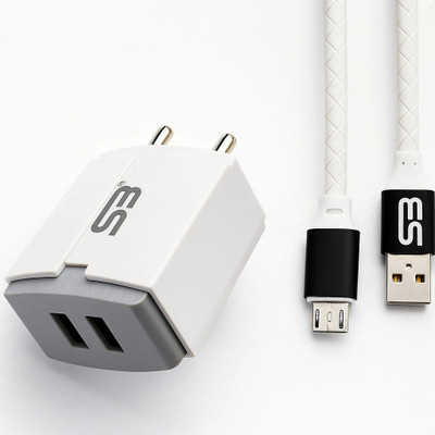 shopbucket 12 W 3.4 A Wall Charger for Mobile with Detachable Cable(White, Cable Included)