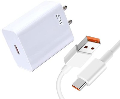 digie 67 W Qualcomm 3.0 6 A Wall Charger for Mobile with Detachable Cable(White, Cable Included)