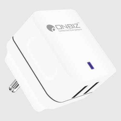 ONBIZ by ONBIZ 2.4 A Mobile Charger(White, Cable Included)
