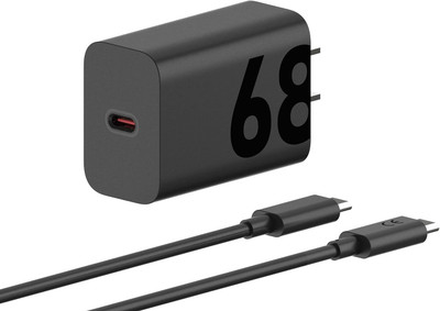 Iberls 68 W TurboPower 3.0 5 A Wall Charger for Mobile with Detachable Cable(Black, Cable Included)