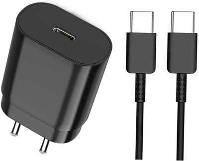 Avista 25 W PD 3 A Wall Charger for Mobile with Detachable Cable(Black, Cable Included)