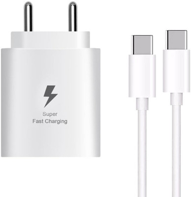 RVAT 25 W PD 3 A Wall Charger for Mobile with Detachable Cable(White, 3.0PD super Fast Charging Bis certified supported all series M,A,S,F, Cable Included)