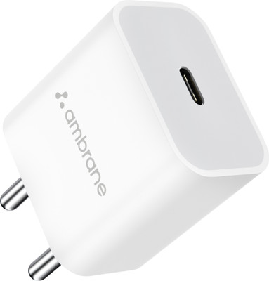 Ambrane 20 W 3 A Wall Charger for Mobile(White)