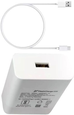 Kizzy 44 W Quick Charge 4 A Wall Charger for Mobile with Detachable Cable(White, Cable Included)