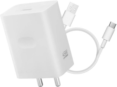 Avaxon 45 W SuperVOOC 5 A Wall Charger for Mobile with Detachable Cable(Fast Charger Compatible with oppo F27 Pro+/F23/A3 Pro/A3x/A3Pro/Reno series, White, Cable Included)