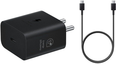 Avaxon 25 W PD 3 A Wall Charger for Mobile with Detachable Cable(Compatible for S24FE | S23FE | S21FE | S24 Ultra | S23Ultra, Cable Included)