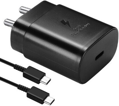 MAK 25 W 3 A Wall Charger for Mobile with Detachable Cable(Black)