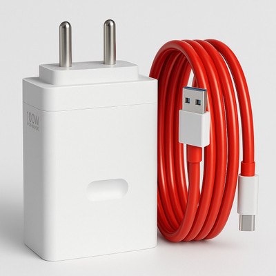 SB 100 W SuperVOOC 9 A Wall Charger for Mobile with Detachable Cable(White, Cable Included)