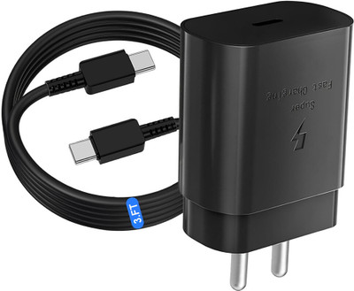 RVAT 25 W GaN 3.1 A Wall Charger for Mobile with Detachable Cable(Black, Cable Included)