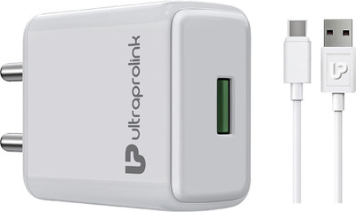 Ultraprolink 12 W 2.4 A Wall Charger for Mobile with Detachable Cable(White, Cable Included)