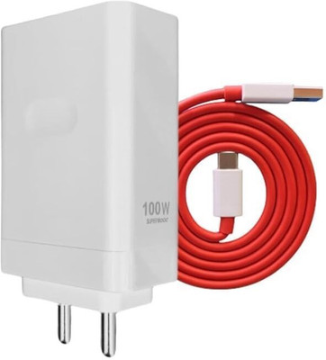 Punnkk 100 W SuperVOOC 6 A Wall Charger for Mobile with Detachable Cable(White, Cable Included)