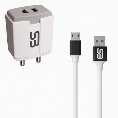 shopbucket 12 W 3.4 A Wall Charger for Mobile with Detachable Cable(White, Cable Included)