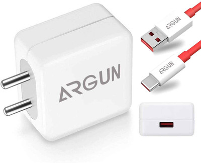 ARGUN 85 W SuperVOOC 7 A Wall Charger for Mobile with Detachable Cable(White, Cable Included)