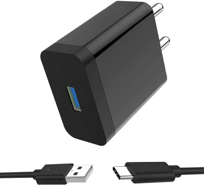 Shopnet 18 W Adaptive Charging 2.4 A Mobile Charger with Detachable Cable(Black, Cable Included)