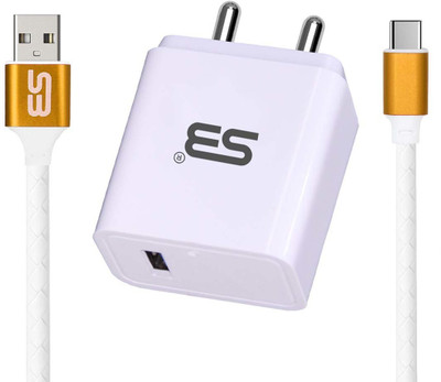 shopbucket 18 W Quick Charge 3 A Wall Charger for Mobile with Detachable Cable(White, Cable Included)