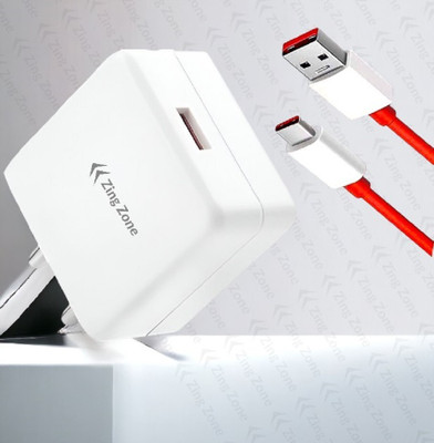 zingzone 80 W SuperVOOC 6 A Wall Charger for Mobile with Detachable Cable(White, Cable Included)