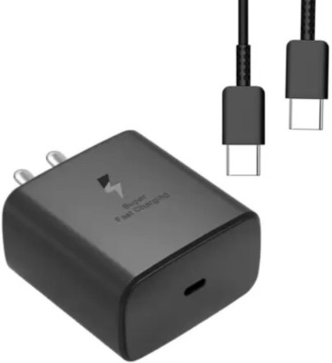 digie 45 W PD 5 A Wall Charger for Mobile with Detachable Cable(Fast Charger For Galaxy M35/A35/A55/F35/S20fe/S21 fe/S23 fe, Black, Cable Included)