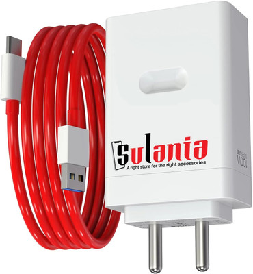 Sulania 100 W SuperVOOC 9 A Wall Charger for Mobile with Detachable Cable(White, Cable Included)