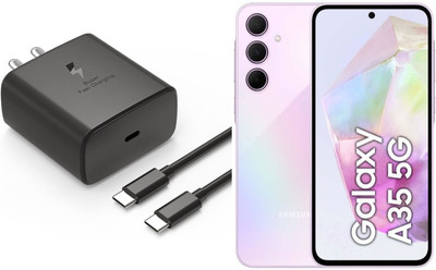 MGEdge 45 W PD 8 A Wall Charger for Mobile with Detachable Cable(Original Charger for Samsung Galaxy A35 5G, Cable Included)
