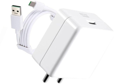 RYIK 80 W SuperVOOC 8 A Wall Charger for Mobile with Detachable Cable(Compatible with 0ppo Reno 8 5G/8 Pro5G/7 5G/7 Pro 5G/6 5G/6 Pro 5G/5 5G/5 Pro 5G, Cable Included)