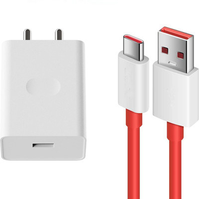 EYNK 33 W Quick Charge 6 A Wall Charger for Mobile with Detachable Cable(White, Red, Cable Included)