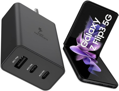 Kizzy 65 W PD 6 A Wall Charger for Mobile(for Samsung Galaxy Z FLIP 3 5G Adapter)
