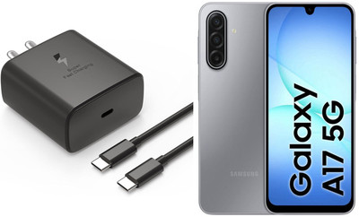 MGEdge 45 W PD 8 A Wall Charger for Mobile with Detachable Cable(for Original Samsung Galaxy A17 5G, Cable Included)