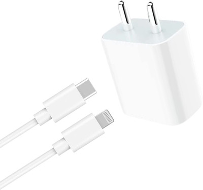MAK 20 W PD 3.6 A Wall Charger for Mobile with Detachable Cable(White, Cable Included)