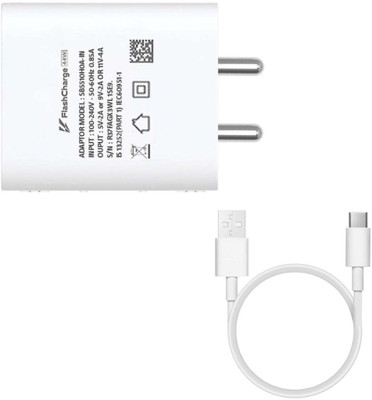 Avaxon 44 W Quick Charge 4 A Wall Charger for Mobile with Detachable Cable(Compatible for vivo V27/V27E/Y200/Y200E/T2X/T2 Pro, White, Cable Included)