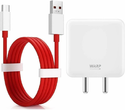 Avaxon 65 W Warp 4 A Wall Charger for Mobile with Detachable Cable(White, Red, Cable Included)