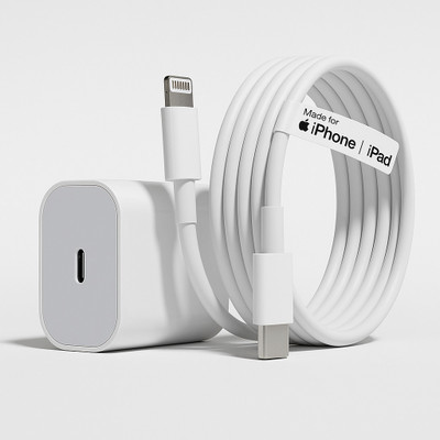 RVAT 20 W PD 3 A Wall Charger for Mobile with Detachable Cable(White, Cable Included)