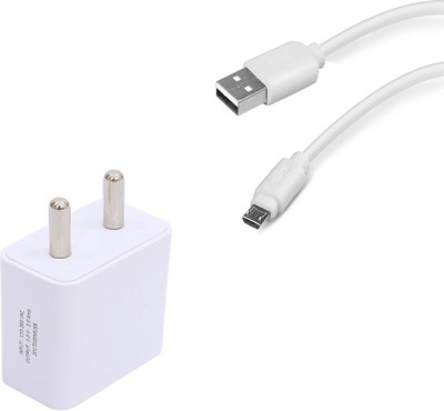 TROST 1 A Wall Charger for Mobile with Detachable Cable(White)