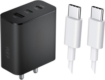 AVEVOUR ORIGINAL 65 W GaN 5 A Multi-pin Wall Charger for Mobile with Detachable Cable(Black-Compatible with, 1Nothng Phone 2, Nothng Phone 2A ,Nothng Phone 2A Plus, Cable Included)