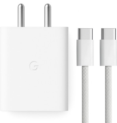 SB 30 W Quick Charge 5 A Wall Charger for Mobile with Detachable Cable(White, Cable Included)