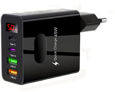 MARS 45 W PD 4 A Wall Charger for Mobile(Black)