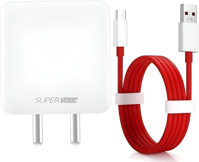 Zybux 65 W SuperVOOC 6 A Wall Charger for Mobile with Detachable Cable(White, Cable Included)