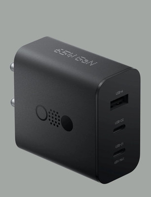 GaN Charger 65 W Supercharge 4 A Wall Charger for Mobile(65w Gan 3 Port Type C Wall Charger Adapter Compatible with Nothing Phone(Black))