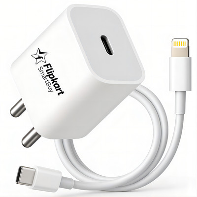 Flipkart SmartBuy 20 W Quick Charge 3 A Wall Charger for Mobile with Detachable Cable(White)