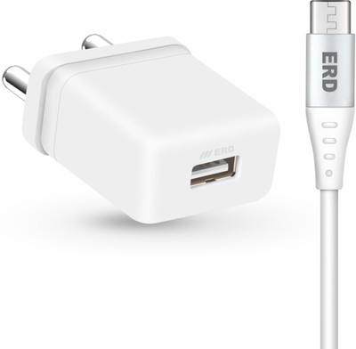 ERD 12 W 2.4 A Wall Charger for Mobile with Detachable Cable(White)