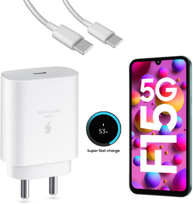 MAK 25 W Quick Charge 3.1 A Wall Charger for Mobile with Detachable Cable(White Superfast Charger Compatible for Samsung Galaxy F15 5g Charger Adapter)
