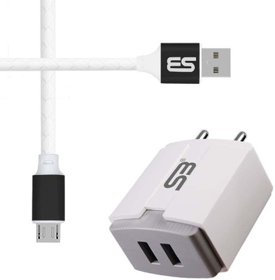 shopbucket 12 W 3.4 A Wall Charger for Mobile with Detachable Cable(White, Cable Included)
