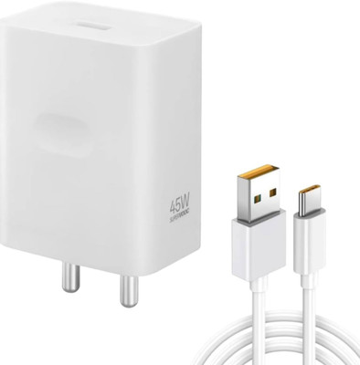 zapix 45 W SuperVOOC 5 A Wall Charger for Mobile with Detachable Cable(White, Cable Included)