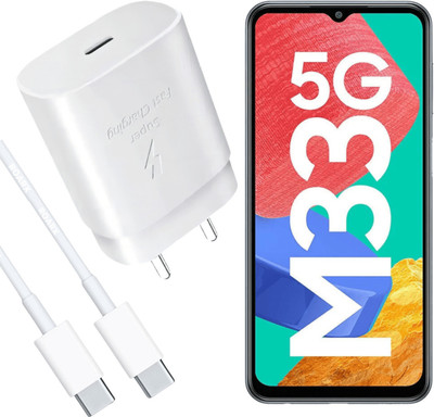 RoarX 25 W Supercharge 3 A Wall Charger for Mobile with Detachable Cable(White, Super Fast Charging Compatible for Galaxy M33 5G & Other Devices, Cable Included)