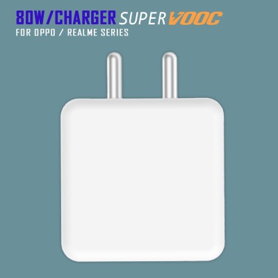 Safa 80 W SuperVOOC 7.3 A Wall Charger for Mobile(White, 80W - 7.3A SuperVooc Fast Charger For OPPO, REALME, NARZO, ONEPLUS)