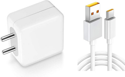 MAK 65 W SuperVOOC 3.1 A Wall Charger for Mobile with Detachable Cable(White, Cable Included)