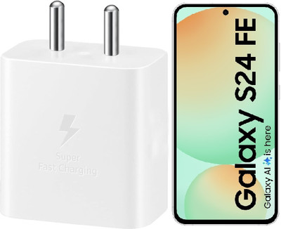 Prifakt 25 W Quick Charge 3.1 A Wall Charger for Mobile(Superfast Charging Adapter for Galaxy S24 fe 5g, White)