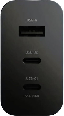AVEVOUR ORIGINAL 65 W GaN 6 A Multi-pin Wall Charger for Mobile(Black-Compatible with, nothing Phone 2, nothing Phone 2A ,nothing Phone 2A Plus)